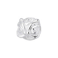 wholesale S925 Sterling Silver Trendy Minimalist Lion Dance Awakening Lion Pendant DIY Cube All Things Smooth Accessory Bracelet Materials-217PMA/about 1.5g Batch can be calculated based on silver weight