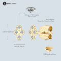 Sterling Silver 5mm Round Moissanite Swirl Stud Earrings for Women-0-7