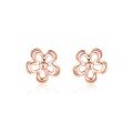 wholesale 18K Gold Small Daisy Ear Studs Rose Gold High-End Sensibility Colored Gold Earrings Niche 14K Yellow Gold Women's Earrings Gift-0-0