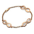 wholesale Metal material fashion women's bracelet with three infinity engravings, personalized, trendy, and uniquely designed, popular in Europe and America-0-3