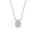 wholesale 925 Sterling Silver New Drop-shaped Zircon Pendant Necklace, Ins Style Minimalist Niche Light Luxury Collarbone Chain-0-6