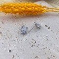wholesale S925 Sterling Silver Super Sparkling Star Zircon Ear Studs for Women, Fashionable and Elegant, Small and Exquisite Earrings-0-2