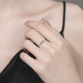 Metal Alloy Minimalist Moissanite Tail Ring for Women, Korean Style Wholesale-0-2