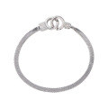 wholesale S925 Sterling Silver Snake Chain Fashion Popular Versatile Double Ring Bracelet for Women, Niche Design Gift for Girlfriend Wholesale-0-4