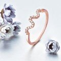 wholesale 18K Gold, 14K Rose Gold, 9K White Gold New Wave Line Genuine Moissanite Diamond Ring for Women Drop Shipping-0-2