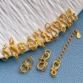 wholesale S925 Silver Gold Plated 24K Phoenix S-Clasp Extension Chain Pearl Fish Clasp DIY Accessories-0-17