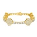 wholesale S925 Silver Moissanite 4mm Four-Leaf Clover Cross-Border Hip Hop Tennis Bracelet Premium Wholesale-0-4