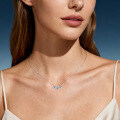 S925 Silver Shining D Color Moissanite Women's Simple Pendant Necklace-0-0