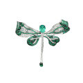 wholesale 925 Silver Gold-Plated High Carbon Diamond Cindy Chao Muzo Green Dragonfly Fashion Niche Women's Brooch-0-0