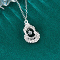 S925 Sterling Silver Dreamcatcher Gourd Necklace with Moissanite Pendant-0-2