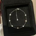 wholesale S925 Sterling Silver Small Bubble Zircon Bracelet, Minimalist Style Stacking Zircon Bead Bubble Bracelet with a Niche, Exquisite, and High-End Feel-0-5