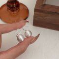 wholesale S925 Sterling Silver Frosted Brushed Sphere Ear Hooks for Women, Spring New Arrival Elegant French Minimalist Earrings-0-1