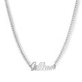 wholesale Metal material custom diamond Cuban chain name necklace personalized hip-hop trendy men's necklace-0-3