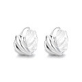 wholesale S925 Sterling Silver Geometric Creative Twist Design Earrings, Trendy and Versatile Ins Style Ear Clasps-0-4