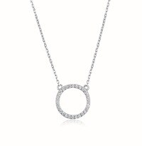 wholesale 925 Silver Single Zircon Necklace, High-End Exquisite Ins Style Socialite Fashion Necklace, Elegant Design Sophisticated Collarbone Chain-13mm diamond necklace>925 silver