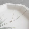 wholesale S925 Sterling Silver HXL205 Korean Version Minimalist Waterdrop-shaped Mini Student Necklace Accessory-0-1