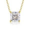 wholesale 18K gold jewelry new luxury halo 4-carat radiant square white diamond choker necklace for women-0-6