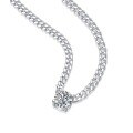 wholesale Metal: S925 Silver Plated with White Gold, Men's Moissanite Cuban Chain Necklace New Style Amazon Best-Selling Collarbone Chain Wholesale-0-4