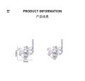 wholesale 925 Sterling Silver Zirconia Bee L-shaped Nose Stud Piercing Jewelry Qingdao Wholesale-0-6