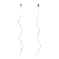 wholesale S925 Sterling Silver Trendy European Style Exaggerated Long Wave Pattern Stitched Bead Earrings-0-5