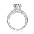 S925 Silver Moissanite Ring, Custom Luxury Live Stream Jewelry-0-2