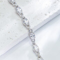 wholesale S925 Sterling Silver High-Version Full Diamond Women's Bracelet, Luxury Niche Minimalist Style with Large Zirconia Stones for Wholesale-0-2