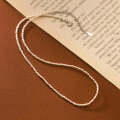 wholesale S925 Sterling Silver Small Pearl Necklace French Style Retro Luxury Elegant Small Rice Pearl Collarbone Chain Women's D9537-0-1
