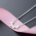 wholesale S925 silver fashion OL temperament collarbone chain women's cross-border new accessory with zirconia, simple and fresh pendant necklace-0-2