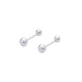 wholesale 925 Sterling Silver Geometric Bean Stud Earrings Minimalist Fashion Versatile Ear Bone Piercing Sleep-friendly Ear Care Ear Helix Piercing-0-0