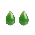 wholesale 925 Sterling Silver Inlaid with Green Jade Earrings, Simple Ancient Style with Appraisal Certificate, Water Drop Hetian Jade Ear Accessories, Jasper Ear Studs-0-4