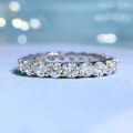 wholesale S925 Silver New Mu Jing Women'sIns Fashion 3mm Full Diamond Ring Gift, Drop Shipping-0-3