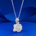 wholesale S925 Silver New Camellia Rose Necklace for Women, National Style Versatile Pendant Collarbone Accessory-0-0