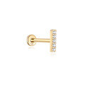 wholesale 14K Gold Flat Back Helix Ear Stud with Diamond Moon Flower-0-21