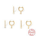 wholesale S925 Sterling Silver Opal Elegant Pearl Classic Ear Hoop Korean Style Advanced Four-Prong Crystal Ear Clips-0-0