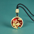 wholesale S925 Silver Fashion Chinese Trend Nine-Colored Deer Necklace Women's Festival Gift Wholesale Red Agate Pendant Necklace-0-1