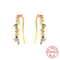 wholesale S925 Sterling Silver INS-style Light Luxury Diamond-studded Back Earring Ear Climber-0-5