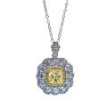 wholesale 925 Sterling Silver Chanel-Style Luxury Pendant Necklace with 6*6 High Carbon Diamond, ZHUOZHIFAN Jewelry New Design-0-4