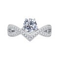wholesale S925 Silver New Classic One-Carat White Diamond Ring for Women,-0-4