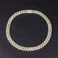 wholesale S925 Sterling Silver Full Zirconia Plated 15mm Thick Hip Hop Cuban Link Chain-0-3