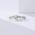 wholesale S925 Sterling Silver Couple Rings, Unique and Minimalist Matching Design for Men and Women, Valentine's Day Gift Pair-0-2