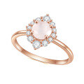 wholesale S925 Sterling Silver Rose Gold Plated Ring Inlaid with Natural Moonstone and Black Hair Crystal-0-4