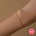wholesale S925 Sterling Silver Marquise Zircon Link Bracelet, Chic and Elegant-0-2