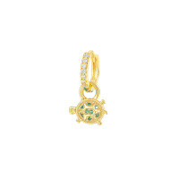 wholesale S925 Sterling Silver Small Batch Design Colorful Zircon Earrings For Women,-E4381-Gold/Single 925 Silver