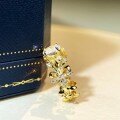 18K Gold Plated S925 Silver 1ct Ice-Cut Iris Flower Ring-0-2