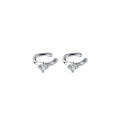wholesale S925 Sterling Silver Na Lan Style Sweet Korean Four-Prong Single Diamond Ins Simple and Versatile Ear Clasp M00319-0-4