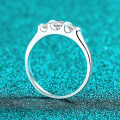 S925 Sterling Silver Full Moissanite Wave Design Women's Ring-0-1