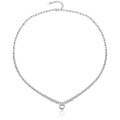 wholesale S925 silver new necklace, collarbone chain with pendant, adjustable length, cross-border European and American style-0-4