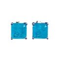 wholesale Metal material first, Mu Jing new 92S5 silver simulated Paraiba 7*7 ear studs square-0-4