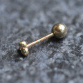 wholesale 9K Solid Gold Ultra-Mini Screw Ear Stud with Zirconia Moon Design-0-3