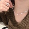 wholesale S925 Sterling Silver Sparkling Galaxy Dazzling Naked Diamond Starry Sky Necklace Ethereal Starfall Pendant Full Diamond Collarbone Chain-0-2